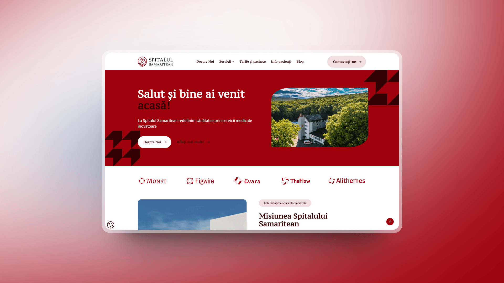 Samaritan Kórház - Professzionális weboldal NextJs-szel